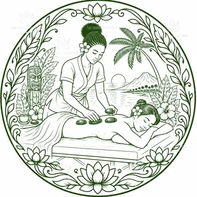 Médaillon massage aux pierres chaudes